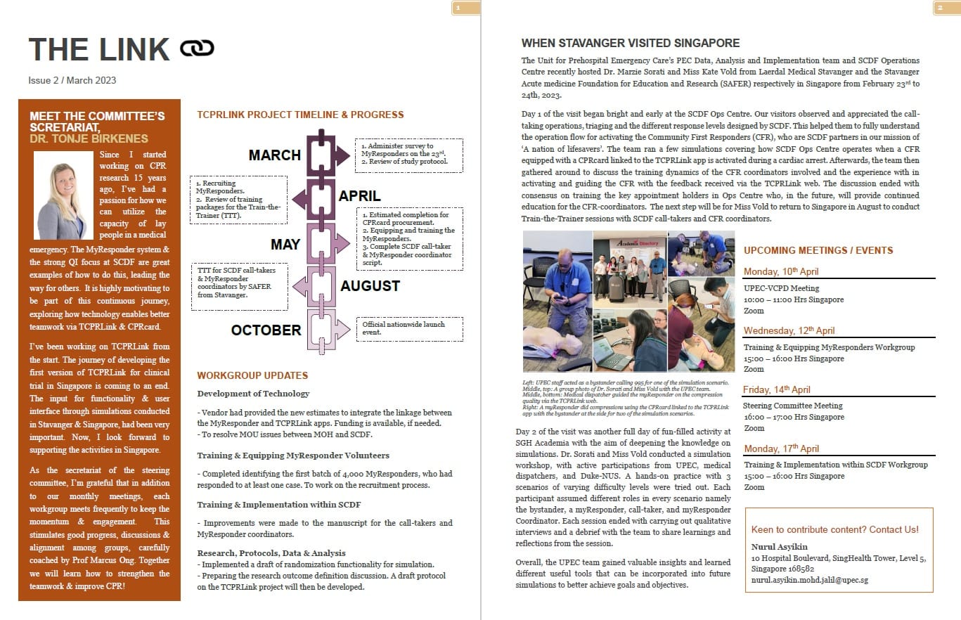 A two-page e-newsletter Issue 2 of The Link in PDF.